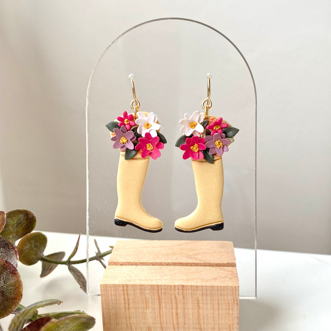 Floral Rain Boots Dangles