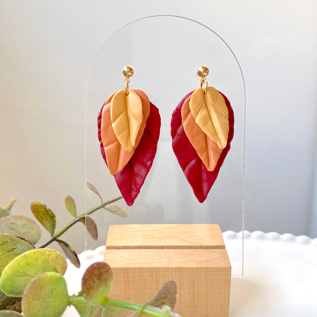 Stacked Autumn Leaf Dangles