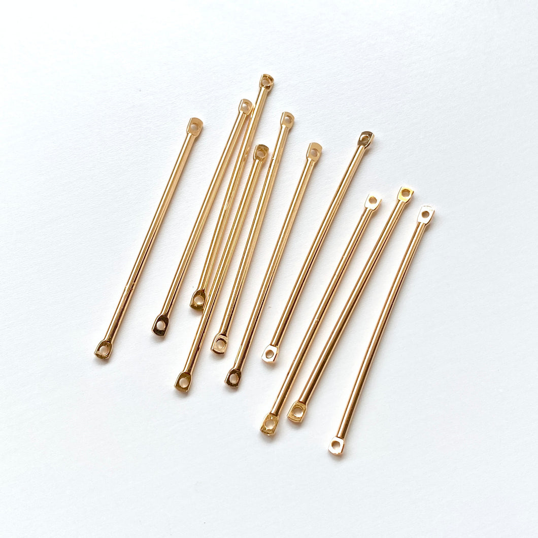 Gold Rod Connector (10 pcs) | Multiple Sizes