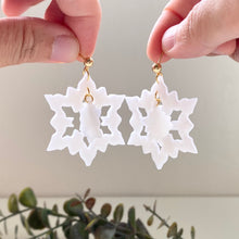 Load image into Gallery viewer, Twin Snowflake Dangles
