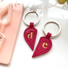 Load image into Gallery viewer, Heart Halves Stitch Keychain
