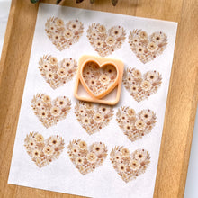 Load image into Gallery viewer, Floral 122 Transfer (Indiv Boho Heart)
