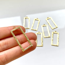 Load image into Gallery viewer, Straight Rectangle Textured Bezel (10 pcs)

