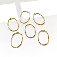 Load image into Gallery viewer, Small Textured Oval Bezel Charm (10 pcs)
