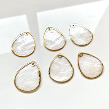 Load image into Gallery viewer, Teardrop Translucent Gold Lined Charm (10 pcs)
