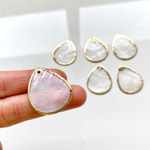 Load image into Gallery viewer, Teardrop Translucent Gold Lined Charm (10 pcs)
