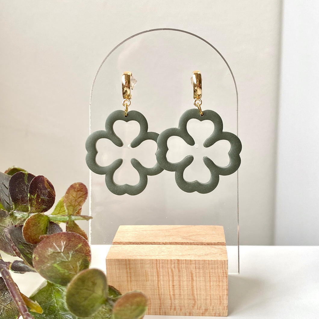 Clover Bezel Dangles