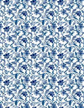 Load image into Gallery viewer, Porcelain 001 Transfer (Blue Florals)
