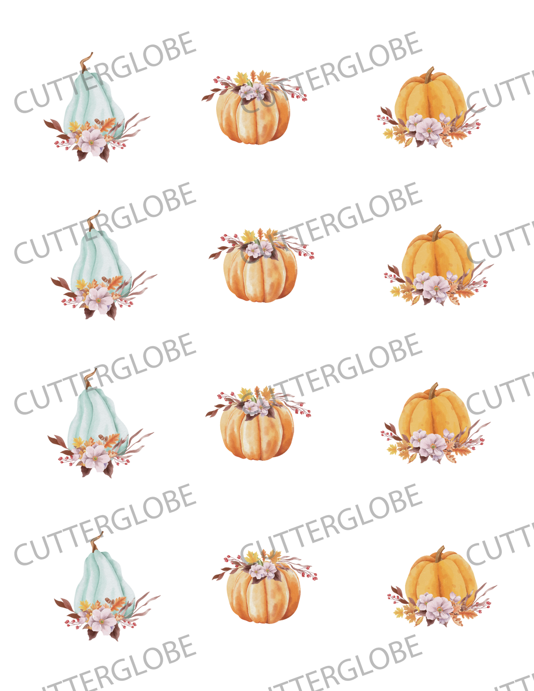 Pumpkin 003 Transfer (Floral)