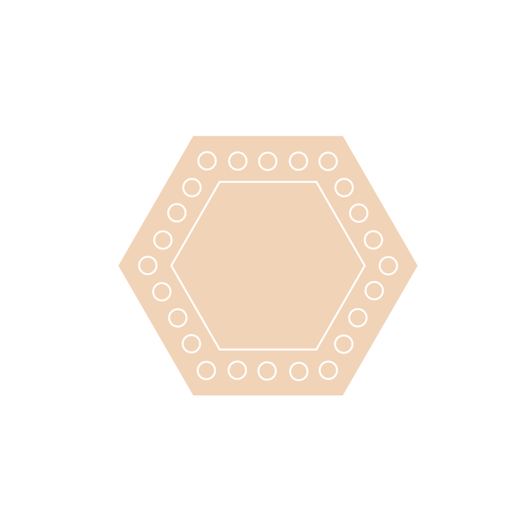 Hexagon Dotted Frame