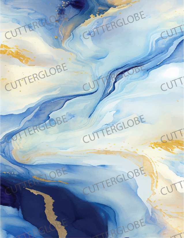 Marble 003 Transfer (Blue Gold)