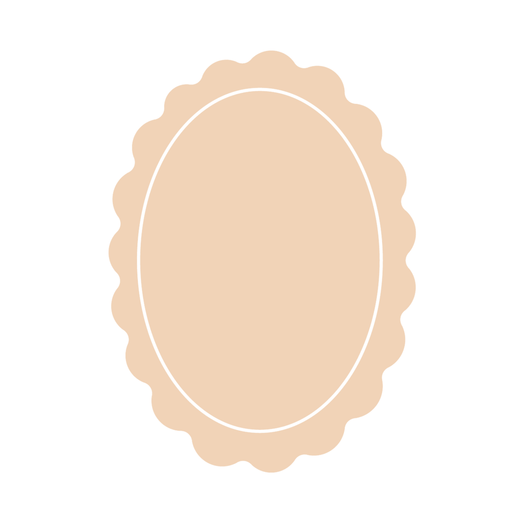 Scallop Oval Frame